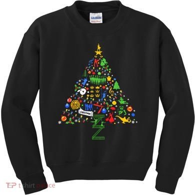 Broadway Musical Theatre Christmas Tree Kids Sweatshirt