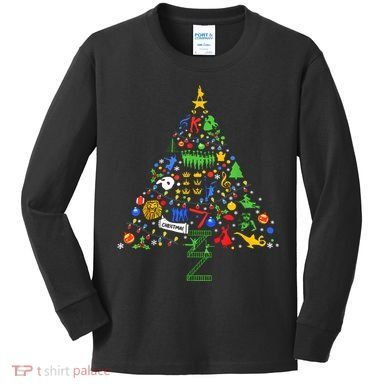 Broadway Musical Theatre Christmas Tree Kids Long Sleeve Shirt