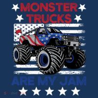 Boy Monster Truck American Flag Racing Usa Patriotic Retro Women's Hoodie thumb 2