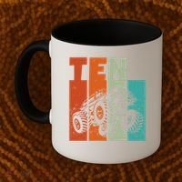 Birthday Monster Truck Retro 10 Year Old Bday Coffee Mug thumb 2