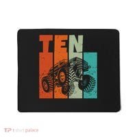 Birthday Monster Truck Retro 10 Year Old Bday Mousepad thumb 0