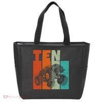 Birthday Monster Truck Retro 10 Year Old Bday Tote Bag thumb 0