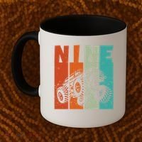 Birthday Monster Truck Retro 9 Year Old Bday Coffee Mug thumb 2