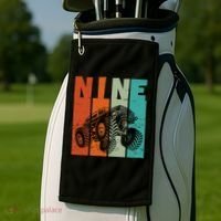 Birthday Monster Truck Retro 9 Year Old Bday Golf Towel thumb 2
