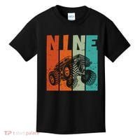 Birthday Monster Truck Retro 9 Year Old Bday Kids T-Shirt thumb 0