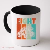 Birthday Monster Truck Retro 8 Year Old Bday Coffee Mug thumb 0