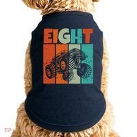 Birthday Monster Truck Retro 8 Year Old Bday Doggie Tank thumb 0