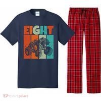 Birthday Monster Truck Retro 8 Year Old Bday Pajama Set thumb 0