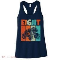 Birthday Monster Truck Retro 8 Year Old Bday Women's Tank Top thumb 0
