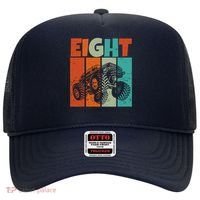 Birthday Monster Truck Retro 8 Year Old Bday Hat thumb 0