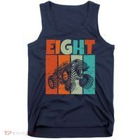 Birthday Monster Truck Retro 8 Year Old Bday Tank Top thumb 0