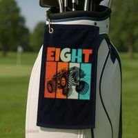 Birthday Monster Truck Retro 8 Year Old Bday Golf Towel thumb 2