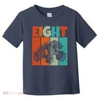 Birthday Monster Truck Retro 8 Year Old Bday Toddler T-Shirt thumb 0