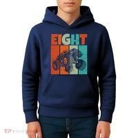 Birthday Monster Truck Retro 8 Year Old Bday Kids Hoodie thumb 4