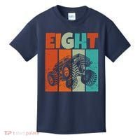 Birthday Monster Truck Retro 8 Year Old Bday Kids T-Shirt thumb 0