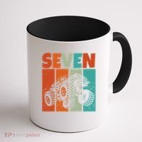 Birthday Monster Truck Retro 7 Year Old Bday Coffee Mug thumb 1