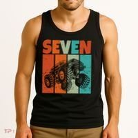 Birthday Monster Truck Retro 7 Year Old Bday Tank Top thumb 3