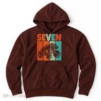 Birthday Monster Truck Retro 7 Year Old Bday Hoodie thumb 0