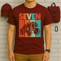 Birthday Monster Truck Retro 7 Year Old Bday T-Shirt thumb 6