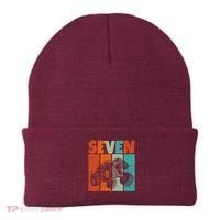 Birthday Monster Truck Retro 7 Year Old Bday Beanie thumb 0