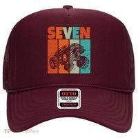 Birthday Monster Truck Retro 7 Year Old Bday Hat thumb 0