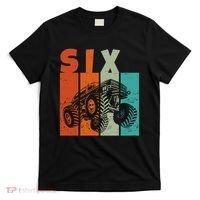 Birthday Monster Truck Retro 6 Year Old Bday T-Shirt thumb 0