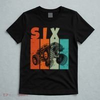 Birthday Monster Truck Retro 6 Year Old Bday T-Shirt thumb 5