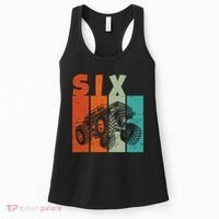 Birthday Monster Truck Retro 6 Year Old Bday Women's Tank Top thumb 0