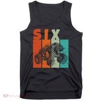 Birthday Monster Truck Retro 6 Year Old Bday Tank Top thumb 0