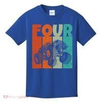 Birthday Monster Truck Four Retro 4 Year Old Bday Kids T-Shirt thumb 0