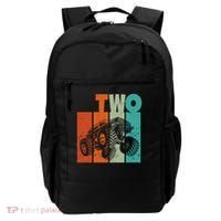 Birthday Monster Truck Retro 2 Year Old Bday Backpack thumb 0