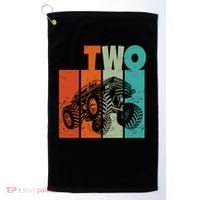 Birthday Monster Truck Retro 2 Year Old Bday Golf Towel thumb 0