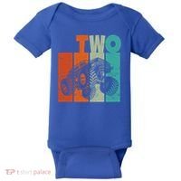 Birthday Monster Truck Retro 2 Year Old Bday Baby Bodysuit thumb 0