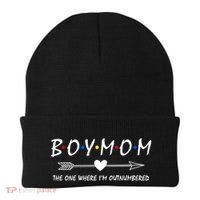 Boy Mom The One Where Im Outnumbered Mama Mom Of Meaningful Gift Beanie thumb 0