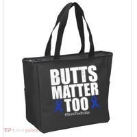 Butts Matter Too Save The Butts Colon Cancer Awareness Tote Bag thumb 2