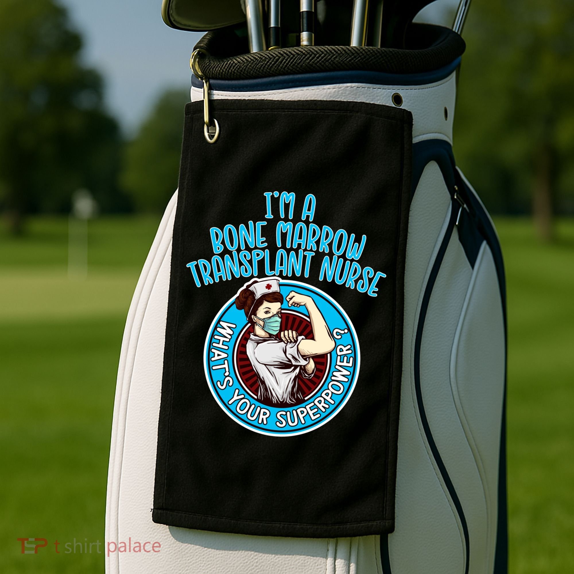 Bone Marrow Transplant Nurse Cute Gift For Women Nursing Apparel Gift Golf Towel