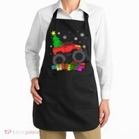 Boy Monster Truck Christmas Tree Snowflakes Apron thumb 2