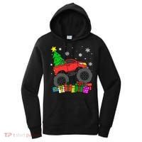 Boy Monster Truck Christmas Tree Snowflakes Women's Hoodie thumb 0