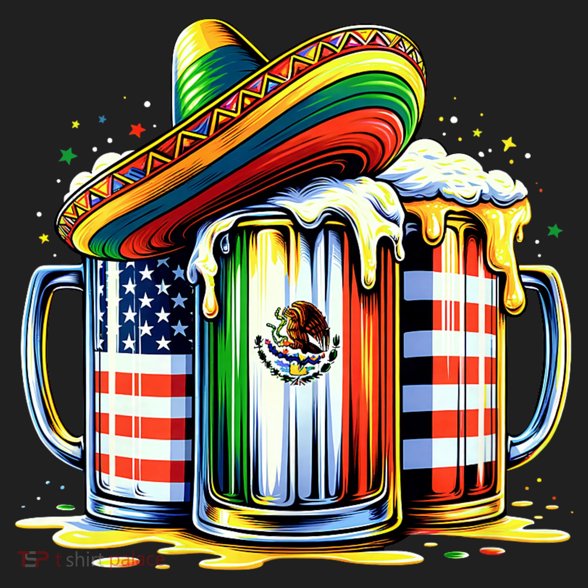 Beer Mexican Usa Flag Cinco De Mayo Drinking Party Women's Sweatshirt