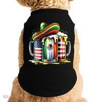 Beer Mexican Usa Flag Cinco De Mayo Drinking Party Doggie Tank thumb 0
