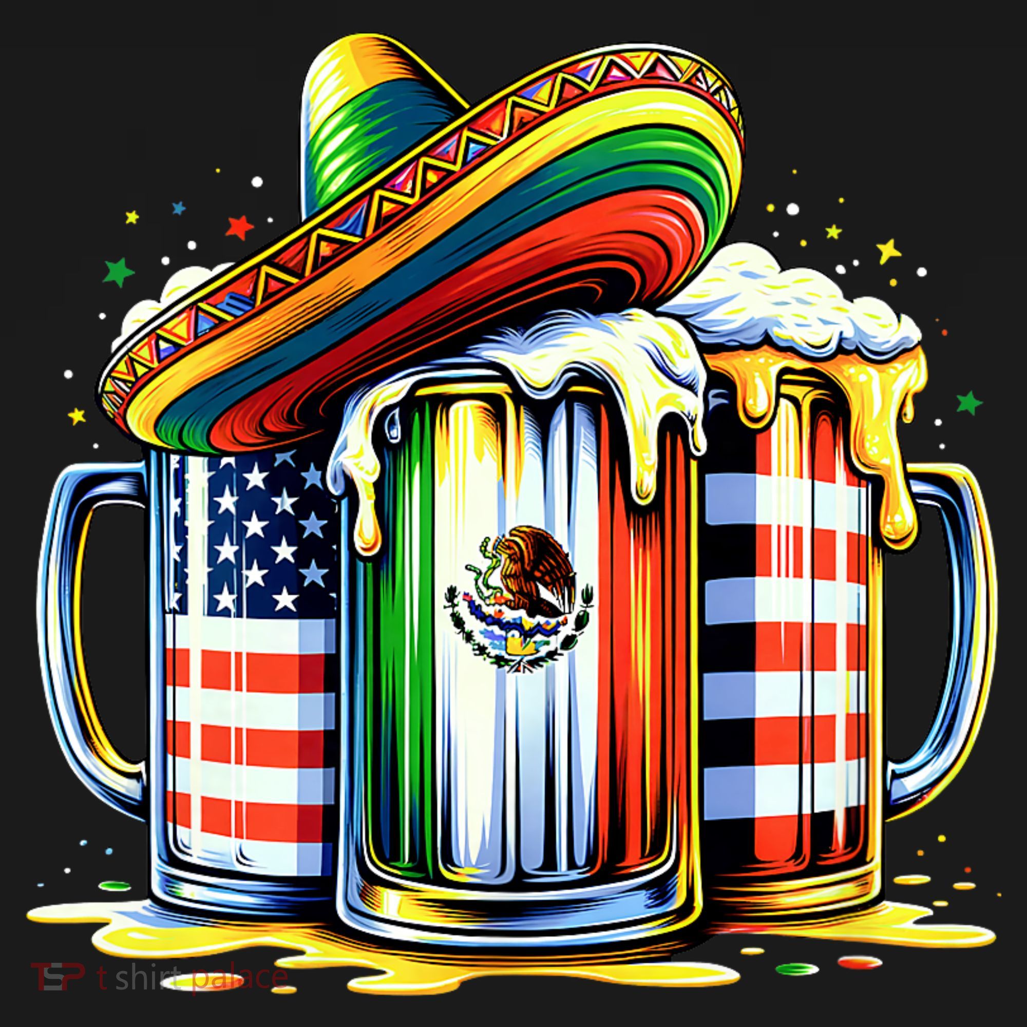 Beer Mexican Usa Flag Cinco De Mayo Drinking Party Apron