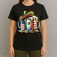 Beer Mexican Usa Flag Cinco De Mayo Drinking Party T-Shirt thumb 4