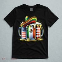 Beer Mexican Usa Flag Cinco De Mayo Drinking Party T-Shirt thumb 5