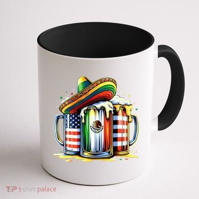 Beer Mexican Usa Flag Cinco De Mayo Drinking Party Coffee Mug back