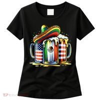 Beer Mexican Usa Flag Cinco De Mayo Drinking Party Women's T-Shirt thumb 0