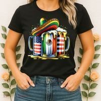 Beer Mexican Usa Flag Cinco De Mayo Drinking Party Women's T-Shirt thumb 2