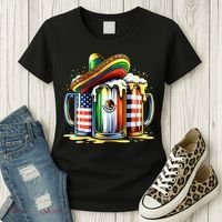 Beer Mexican Usa Flag Cinco De Mayo Drinking Party Women's T-Shirt thumb 3