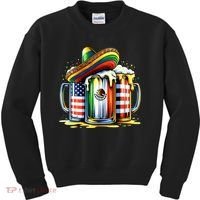 Beer Mexican Usa Flag Cinco De Mayo Drinking Party Kids Sweatshirt thumb 0