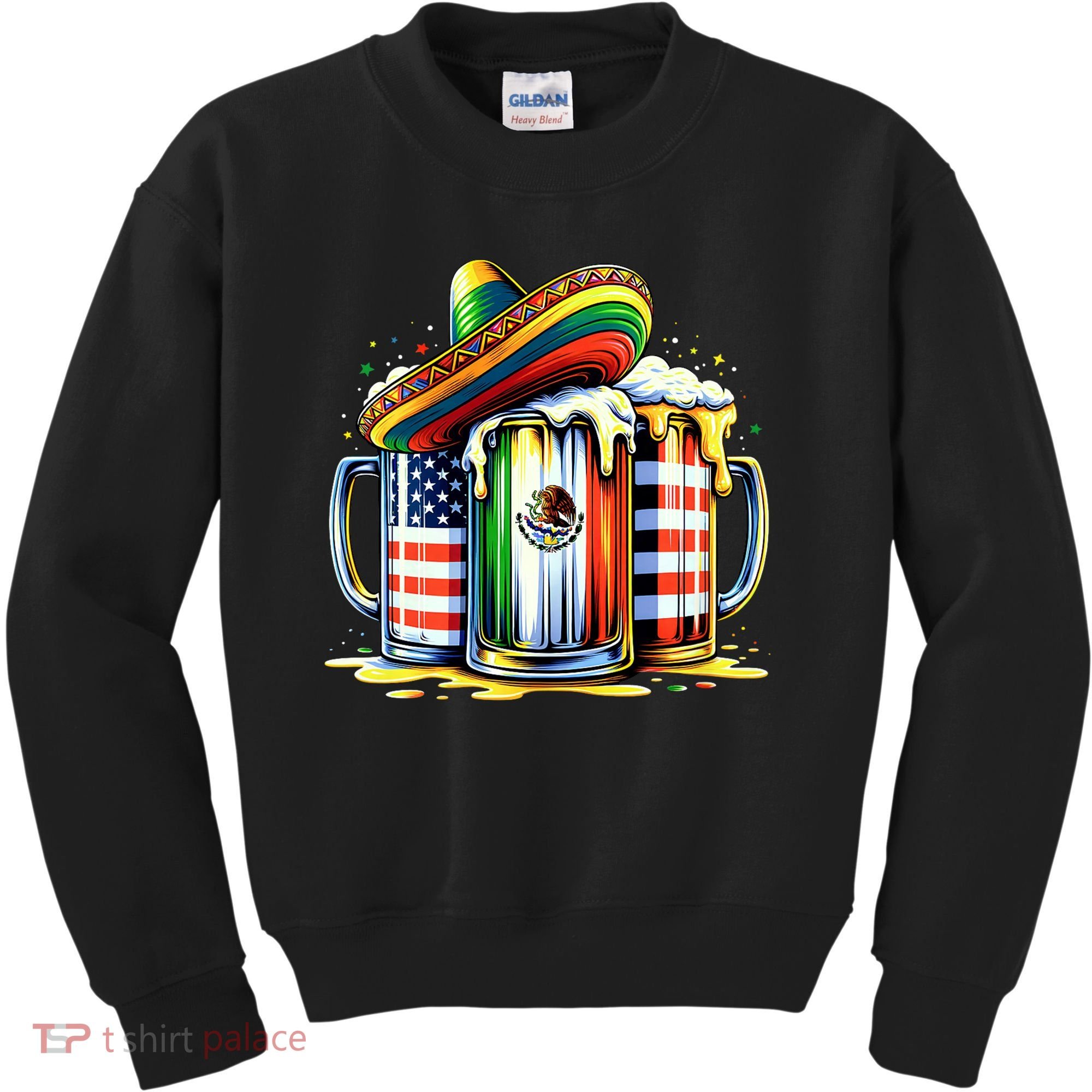 Beer Mexican Usa Flag Cinco De Mayo Drinking Party Kids Sweatshirt