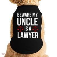 Beware My Uncle Is A Lawyer Doggie Tank thumb 0